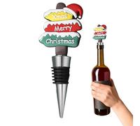 Tappo per vino natalizio, tappi per bottiglie di vino | Vetro - Tappo riutilizzabile per vino e birra con elementi natalizi classici, sigillo di vino, tappo per bottiglia di cervo