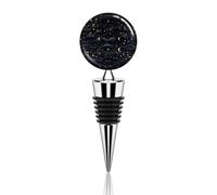 Tappo per vino Richiudibile Pompa per vino Tappi per bottiglie di bevande Tappo per vino sottovuoto Stelle e luna su sfondo scuro Sigillante per bottiglie di vino Tappi per risparmiare vino in