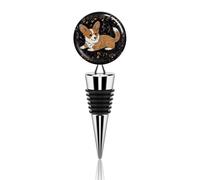 Tappo per vino Richiudibile Pompa per vino Tappi per bottiglie di bevande Tappo per vino sottovuoto Corgi Chi ama la musica Sigillante per bottiglie di vino Tappi per risparmiare vino in silicone per
