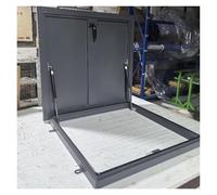 Tappo Porta Sicurezza Cantine Seminterrati Esterni Botola Tetto Acciaio Zincato Ribaltabile Coperchio Boccaporto Emergenza Tetti Magazzini Depositi(50x50cm/1.64x1.64ft)