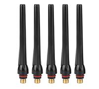 Tappo Posteriore Lungo per Torcia TIG, Set 5 Pezzi Compatibile Serie 17 18 26 e WP, Corpo in Plastica e Metallo, Cappuccio di Ricambio per Saldatura TIG Raffreddata ad Aria e Acqua
