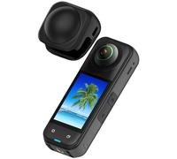 Tappo protettivo per obiettivo fotocamera Insta360 x5, copertura protettiva in morbido silicone, organizer resistente alle cadute, antigraffio, custodia protettiva per obiettivo (nero)