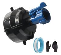 Tappo pulitore per fognature camper, 7,6 cm, per camper e campeggio (B) | Valvola di intercettazione integrata, controlla il flusso d'acqua sul tappo, non c'è bisogno di camminare verso il rubinetto
