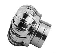 Tappo rotante in acciaio inox con sfiato anti-spifferi per la protezione della canna fumaria, coperchio superiore girevole per la maggior parte dei camini standard, include kit di fissaggio completo