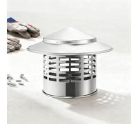 Tappo rotondo per camino da 11,2 cm, 16 cm - Tappo a cono per camino con rete fine (4,1 cm)