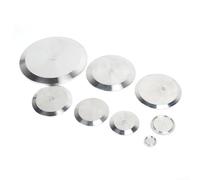 Tappo sanitario industriale in acciaio inossidabile 304 con tre morsetti per tubi di diametro da 38 mm a 219 mm, adatto per trasferimento di liquidi e connessioni resistenti alle perdite (102 mm)