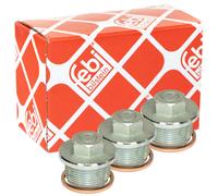 Tappo Scarico Olio Febi 19401 M26 X 1,5 MM Con di Tenuta Set 3 Pezzo per Audi VW