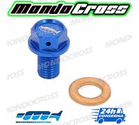 tappo scarico olio magnetico Blu M10x15MM YAMAHA YZ 125 2017 (17)