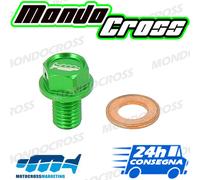 tappo scarico olio Verde KAWASAKI KX 250 M10x15 Passo 1,50 2006 (06)
