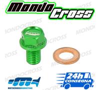 tappo scarico olio Verde KAWASAKI KX F KXF 250 M10x15 Passo 1,50 2020 (20)