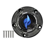 Tappo serbatoio Accossato per moto BUELL XB12 ULYSSES dal 2006 al 2010 (CC 1200) con Nottolino di sgancio rapido ricavato dal pieno in alluminio color Blu.