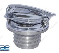 Tappo Serbatoio Benzina in Ottone Cromato Per Harley HD Hot Rod Bobber Chopper