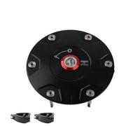 Tappo Serbatoio Carburante/Adatto for DUCATI DIAVEL 1260 HYPERMOTARD MULTISTRADA V4 V2 1260 950 1200 Tappi serbatoio carburante for moto in alluminio CNC Tappo del serbatoi(Black-With logo)
