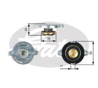 Tappo serbatoio radiatore RC122 GATES per PORSCHE LADA MITSUBISHI MAZDA TOYOTA