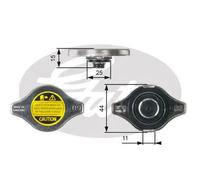 Tappo serbatoio radiatore RC127 GATES per MITSUBISHI TOYOTA MAZDA LEXUS PROTON