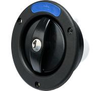 Tappo serbatoio sts corto, ø 40 mm, con rivestimento/ tappo del serbatoio per acqua dolce, con rivestimento, cilindro sts/zadi, 1 cilindro 2 tubi bianco segnale