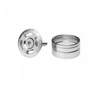 Tappo Serie Sterzo DEITY Crosshair Silver con Spessori Alluminio 6061/7075 - Kit Completo 1-1/8"