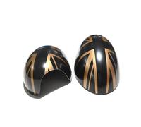 Tappo Specchietto Sinistra Adesivi for specchietti retrovisori esterni, decorazioni for auto, adatti for Mini Cooper One S JCW F56 F55 2014-2019(Gold Jack)