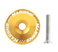 Tappo superiore in alluminio lavorato a CNC di precisione per sterzo forcella da 31,8 mm e bullone da 30,5 mm (oro)