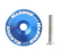 Tappo superiore in alluminio per sterzo per bicicletta, progettato per morsetto da 31,8 mm di larghezza e 30,5 mm per una vestibilità affidabile (blu)