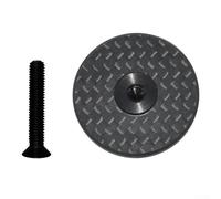 Tappo superiore in fibra di carbonio per sterzo per bici da strada da 3,8 cm, super leggero, 3 K, con viti in titanio, peso ultraleggero, 10 g, per mountain bike (tappo opaco 3K + vite in titanio)
