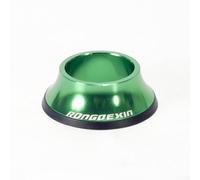Tappo superiore per manubrio della bicicletta, 28,6 mm, per bici da strada, MTB, coperchio piatto in lega di alluminio con guarnizione O-Ring, ciotola da 44 mm (verde)