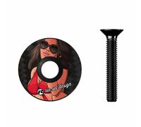 Riesel Design® - Tappo per attacco manubrio 1x incl. vite in alluminio per bici da strada, ciclocross e mountain bike/tappo per attacco manubrio e serie sterzo per forcella con attacco da 1 1/8''