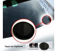 Tappo Tergicristallo + Sigillante Spazzola Lunotto Per Foro Vetro Da 30mm