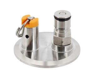 Tappo terminale a con valvola di scarico e raccordo per gas per