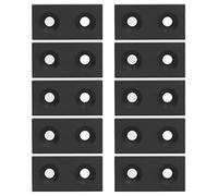 Tappo terminale con profilo in alluminio a doppio foro 3060, piastra di copertura in metallo legato per parti mobili lineari, tappo terminale in lega di alluminio con superficie (Nera)