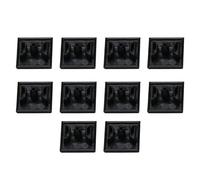 Tappo terminale nero professionale con scanalatura a V 4,2 mm foro nero ABS estruso in alluminio 10 copertura addominale 20 x 20 mm confezione in alluminio