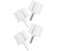 Tappo Terminale per Asta Tenda da Sole Quadrata e Rotonda | 4 Pezzi, Plastica e Ferro, Inserto Clip Antiscivolo, per Riparazioni Fai da Te e Vetrine