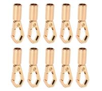 Tappo terminale per cavi in lega di zinco, estremità della corda lucida multistrato, per creazione di gioielli con gancio a campana da 6 mm, vite da 7 mm (oro)