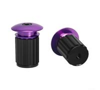 Tappo terminale per manubrio della bicicletta in lega di alluminio, per MTB da strada e bici pieghevoli, leggero e resistente, con fissaggio a vite sicuro e finitura elegante (viola)