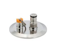 Tappo terminale Tri Clamp con perno di bloccaggio a sfera del gas e PRV - Compatibile con pressione da 3"/4" for stabilità di fermentazione 1 pz.(3"TC)