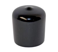 Tappo Tondo in Gomma (PVC), Cappellotto per Chiusura Tubi Rotondi, Piedino per Sedie, Sgabelli, Tavoli - 15,2X13 - Nero - 8 pezzi - Plastic Hardware Store