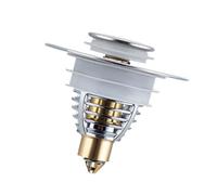 Tappo Universale per Lavello di Ricambio, Tappo Pop-up per Lavello con Filtro per Fori di Scarico da 33-40mm, Tappo per Lavello a Spinta per Vasca, Bacinella, Lavello da Cucina