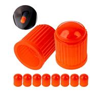 Tappo Valvola in ABS, 10 pezzi, in Rosso, tappi copripolvere con guarnizione per valvole auto, moto, rimorchi e biciclette, tappi per auto gomme, tappino bici, cappuccio valvola, tappi pneumatici auto