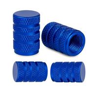 Tappo valvola in Alluminio, 4 pezzi, in Blu, tappi copripolvere con guarnizione per valvole auto, moto, rimorchi, biciclette, tappi per auto, tappino bici, cappuccio valvola, tappi pneumatici auto
