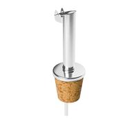Tappo Versatore Inox e Sughero 9,5 cm con Chiusura a Levetta, Posizionamento Manuale, Riutilizzabile per Oli, Aceti e Liquori