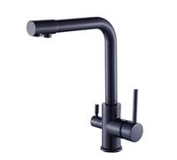 Taps del lavandino rubinetti da Cucina a 3 Vie bevendo Diretto Caldo e Freddo Multifunzione purificatore d'Acqua ne-Nero-Nero