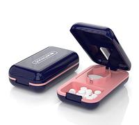 Tapsin Divisore per compresse grandi e piccole, materiale in silicone migliorato, taglia pillole portatile con lame affilate per compresse medicina vitaminica tagliata in mezzo quarto