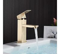 Tapsink cucina rubinetti rubinetti tappeti per bacino ponte per bagno montato per bagno a manico singolo mixer per lavello e freddo mixer rubinetto di tocco di vanità/oro spazzolato corto LWX