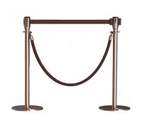 Taqargzy Confezione da 2 colonne di controllo della folla, set di barriere per il controllo della folla con base in gomma retrattile per teatro, hotel, club, museo