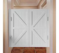 Taqargzy Porte a battente resistenti, porta a battente per interni, in legno, per bar, salone, stile vintage, per scale, bagno, camera da letto, balcone (B 120 x 90 cm)