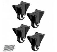 Taqargzy Rotelle, 3,8 cm, set di 4 ruote resistenti, con piastra con cuscinetto bloccabile, ruote girevoli a 360 gradi per mobili e carrelli da lavoro, (B)