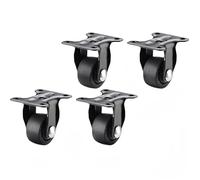 Taqargzy Set di 4 ruote girevoli resistenti, con piastra superiore, ruote industriali con freni, ruote bloccabili per mobili e carrelli da lavoro (A)