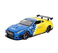 TAQCGH Modellino Realistico Auto Modellino Di Auto In Miniatura In Scala 15 Cm 1/24 For Nissan GTR R34 Carbon Fiber Edition Supercar Motor Vehicles Modellini Di Veicoli A Motore In Scala(Blue)