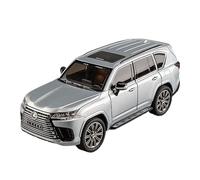 TAQCGH Modellino Realistico Auto Modello di Veicolo Pressofuso in Lega Simulata in Scala 1:24 for Lexus LX600 Ornamenti Souvenir Lusso in Miniatura Modellini di Veicoli A Motore in Scala(Silver)