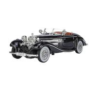 TAQCGH Modellino Realistico Auto Modello di Veicolo Pressofuso in Lega Simulata in Scala 1:24 for Ornamenti Souvenir di Lusso in Miniatura for Benz 500K Modellini di Veicoli A Motore in Scala(Black)
